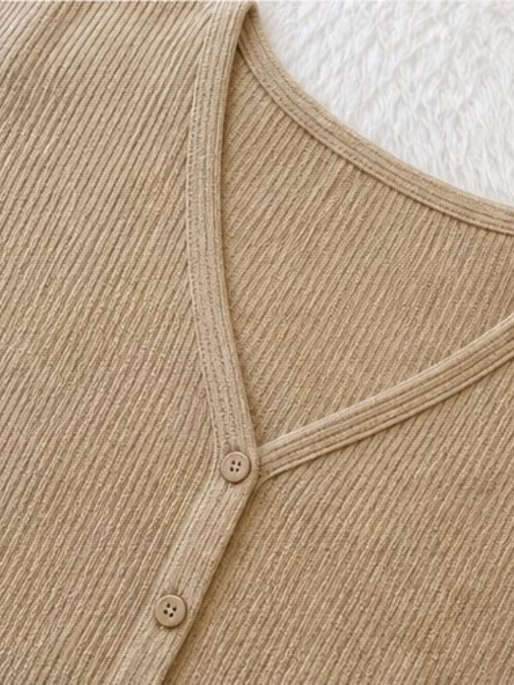 Camel Ruffle Blouse - Picture 4 of 6